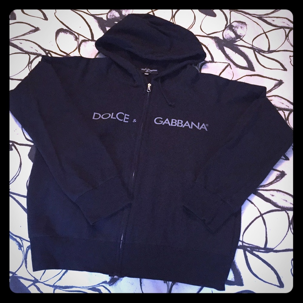Dolce & Gabbana Basic, Black, Zip Up Hoodie